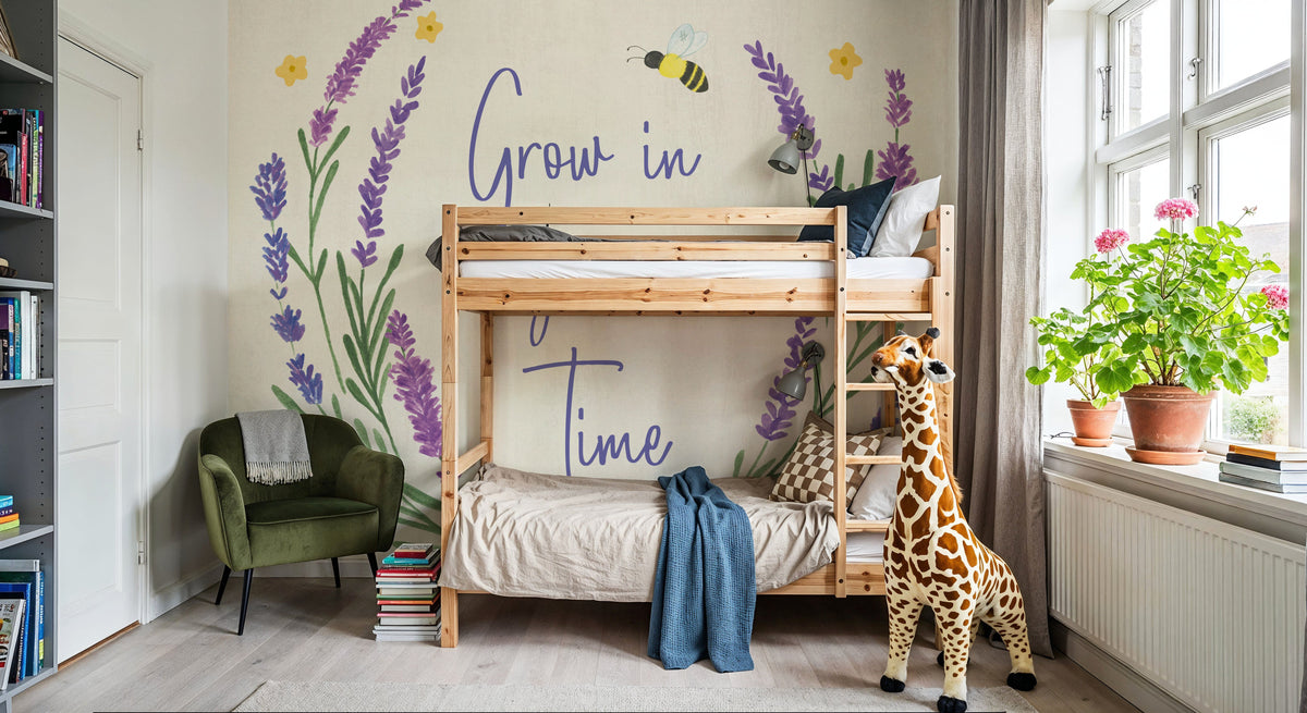 Lavender Garden V Mural Wallpaper - room preview 02