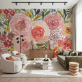 Floral Focus Mural Wallpaper - room preview 02