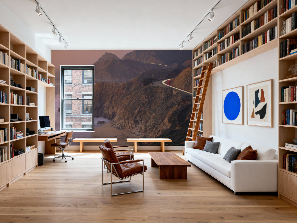 Coastal Light Trail Mural Wallpaper - room preview 02