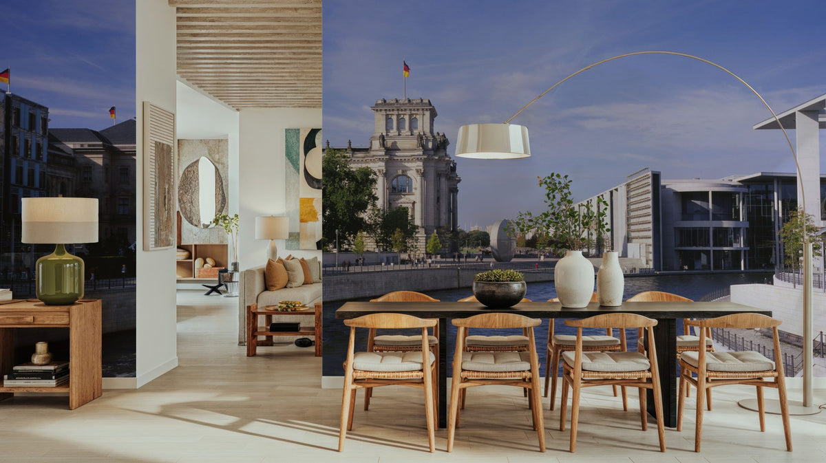 Berlin Riverscape Mural Wallpaper - room preview 02
