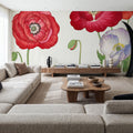 Tanigami Poppy Mural Wallpaper - room preview 02