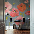 Poppy Party Mural Wallpaper - room preview 02
