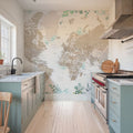 World Map Cities - Leanne Mural Wallpaper - room preview 02