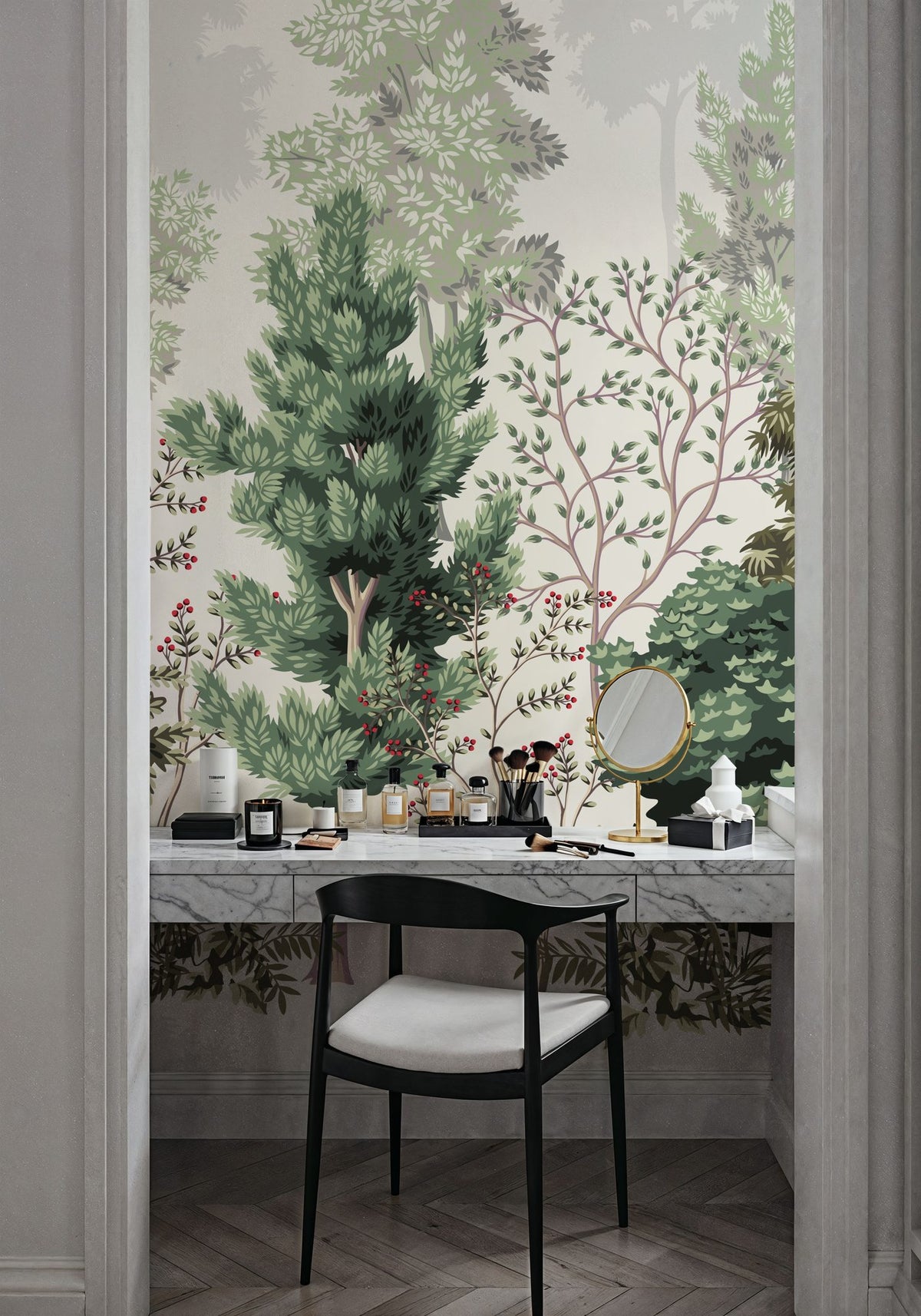 Taiga Trees Mural Wallpaper - room preview 02