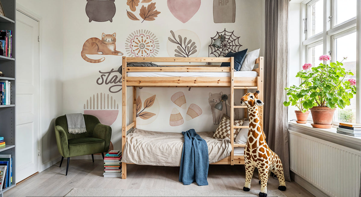 Pumpkins and Paws VI Mural Wallpaper - room preview 02