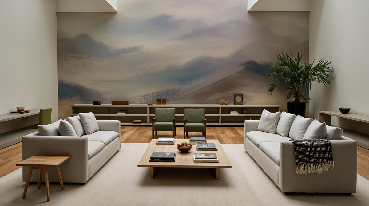 Foggy Mountains, Earth Mural Wallpaper - room preview 02