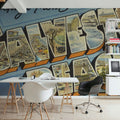 Greetings From Galveston Beach Mural Wallpaper - room preview 02