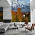 Misty Autumn Peaks Mural Wallpaper - room preview 02