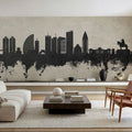 Ulaanbaatar Mongolia Skyline Concrete Mural Wallpaper - room preview 02