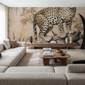 Cheetahs Exotic Jungle Monochrome Mural Wallpaper - room preview 02
