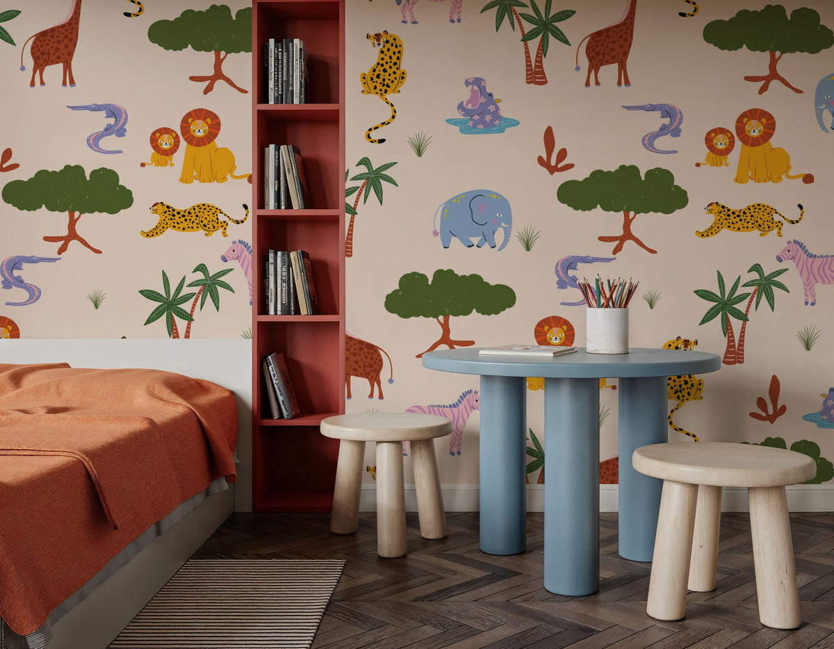 Dwellpaper Funky Safari Pattern Mural Wallpaper image 2