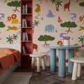 Funky Safari Pattern Mural Wallpaper - room preview 02