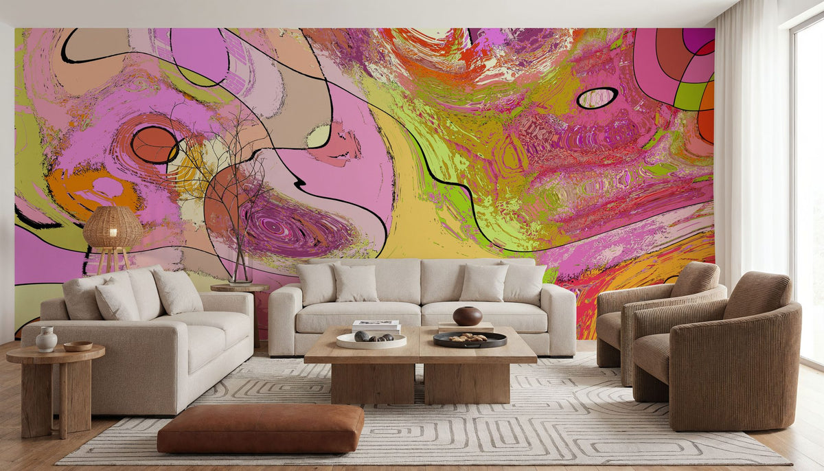 Hypnotic Tree Mural Wallpaper - room preview 02