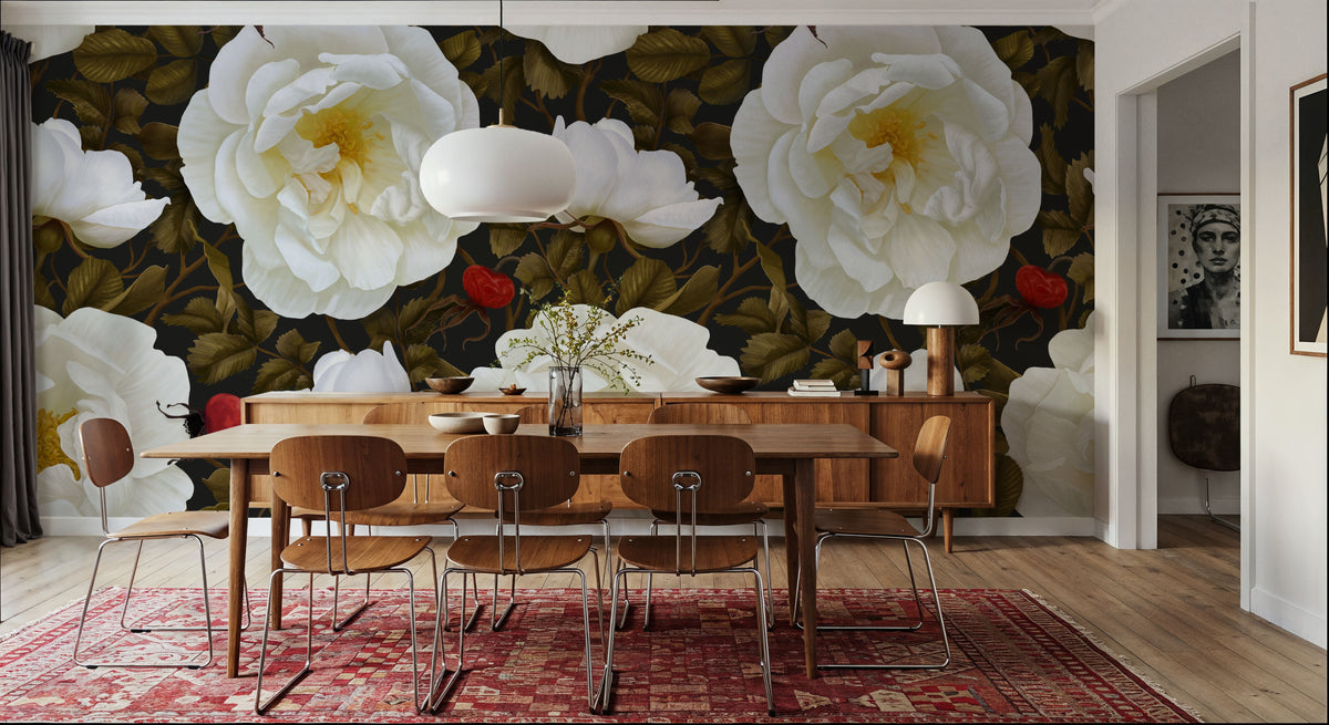 Lovely Flowers Mural Wallpaper - room preview 02