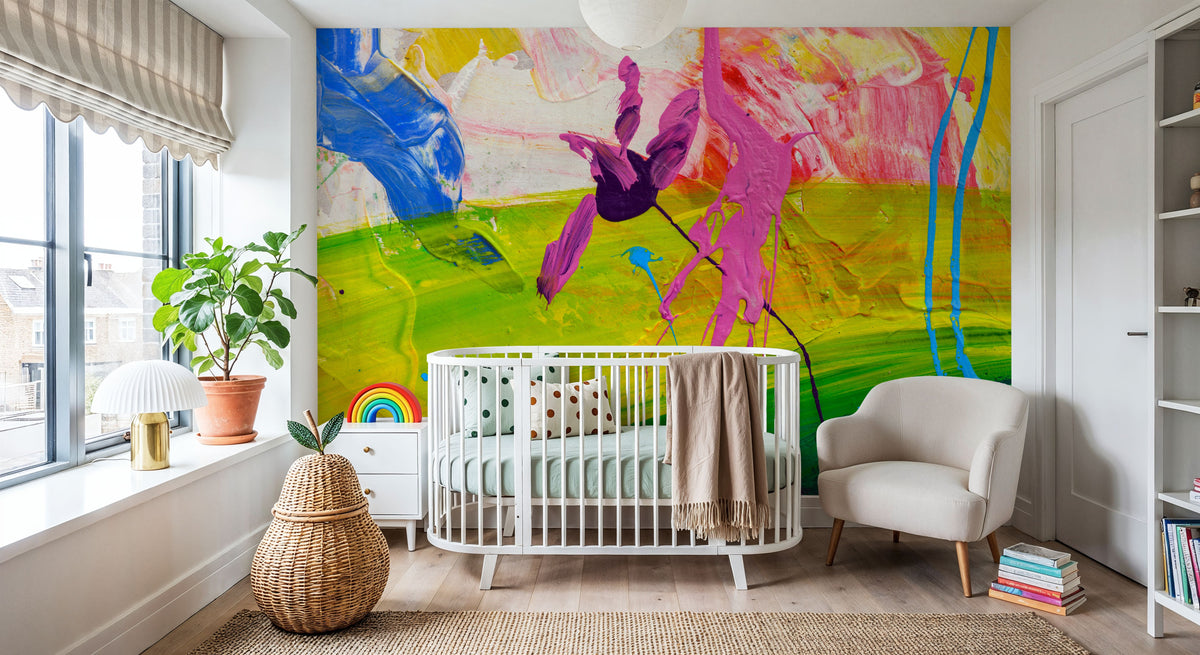 Flamingo Sun Mural Wallpaper - room preview 02