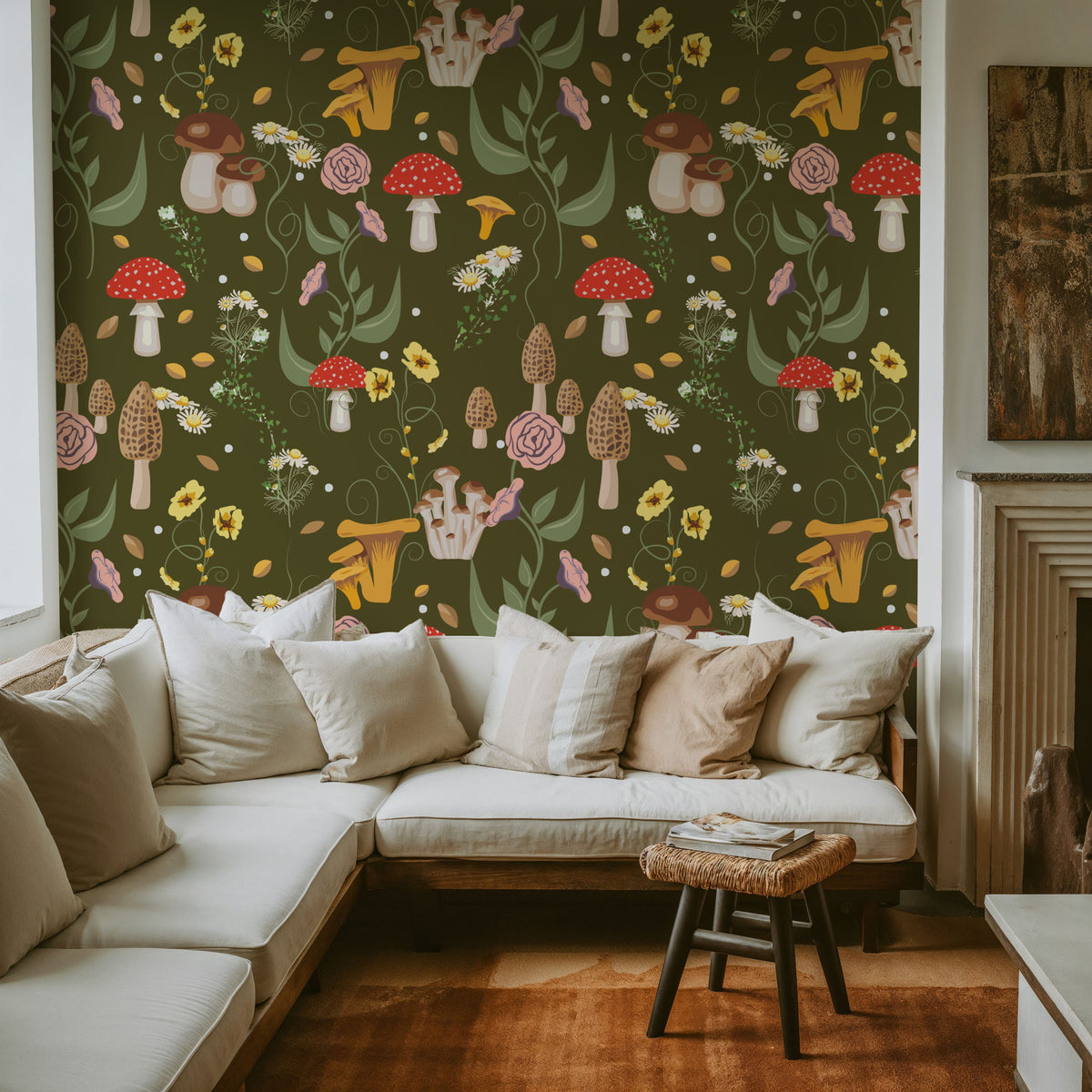 Mushroom Magic, Crocodile Mural Wallpaper - room preview 02