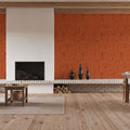 Time to Share Florals Orange Mural Wallpaper - room preview 02