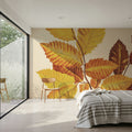 Fall Leaves IV Muted Mural Wallpaper - room preview 02