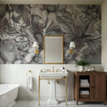 Seeing Through Leaves White Mural Wallpaper - room preview 02