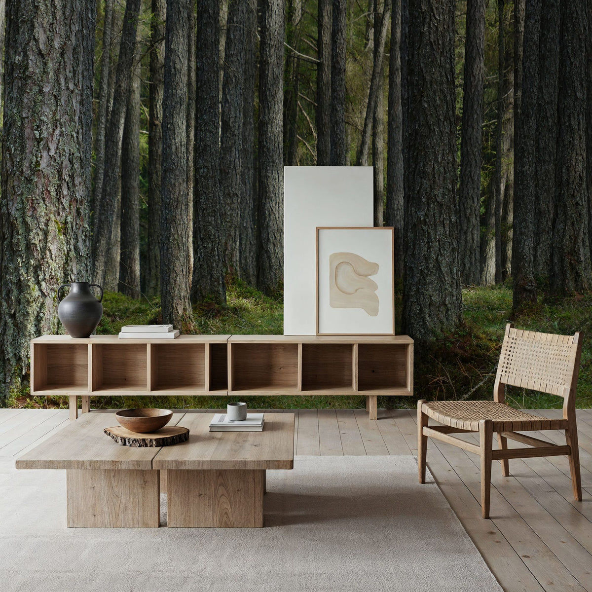 Pine Forest Mural Wallpaper - room preview 02