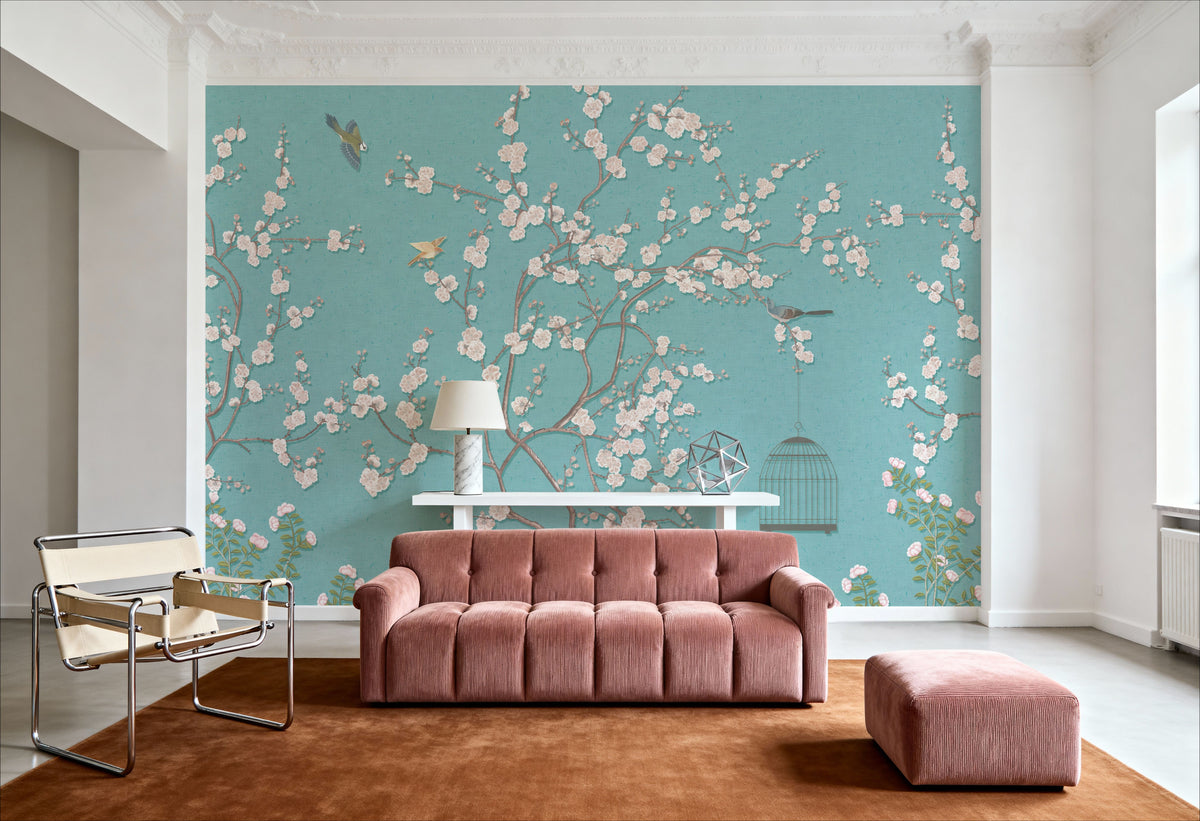 Song Birds Mural Wallpaper - room preview 02