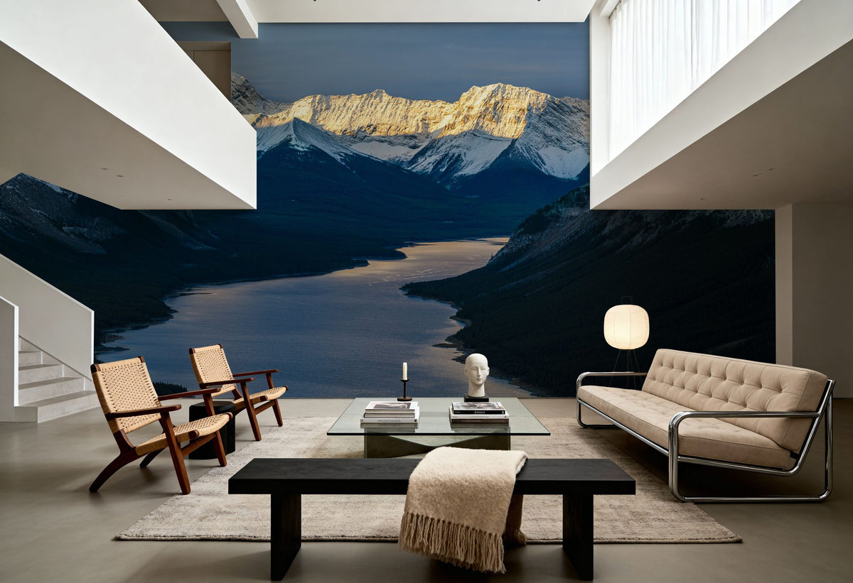 Spray Lake River Mural Wallpaper - room preview 02