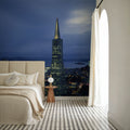 Luminous Triangle Skyline Mural Wallpaper - room preview 02