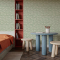 Seaside Fish Green Mural Wallpaper - room preview 02