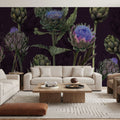 Artichoke Blooms, Midnight Mural Wallpaper - room preview 02