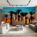 Miami Palms Mural Wallpaper - room preview 02