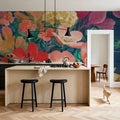 Floral Drama VI Mural Wallpaper - room preview 02