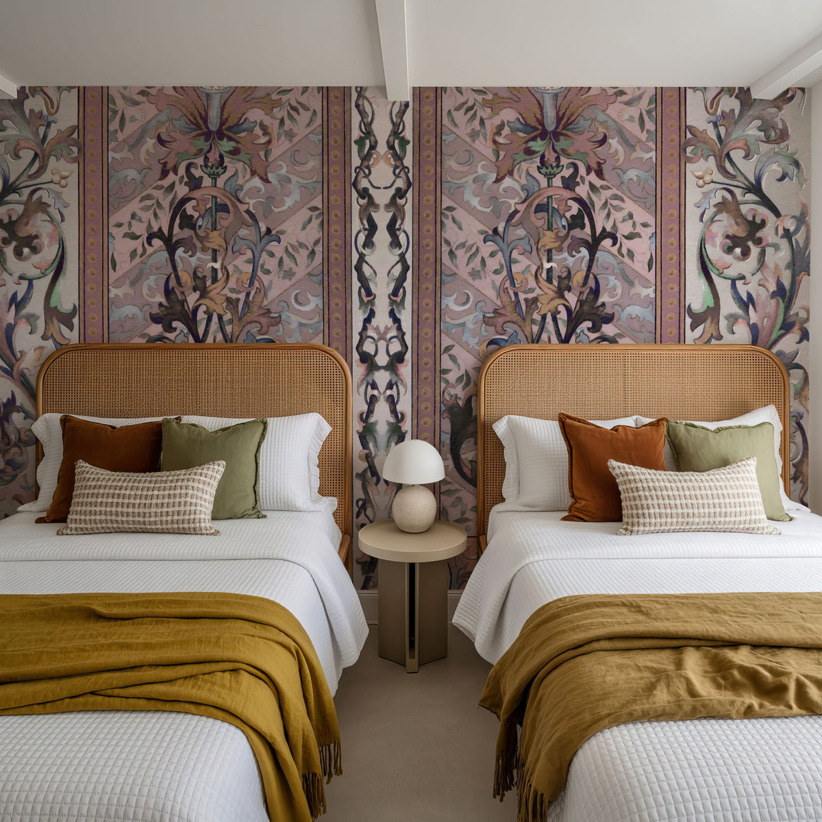 Plant Fantasy Ornament, Salmon Mural Wallpaper - room preview 02