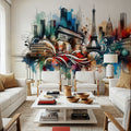 Watercolor Skyline Paris III Mural Wallpaper - room preview 02