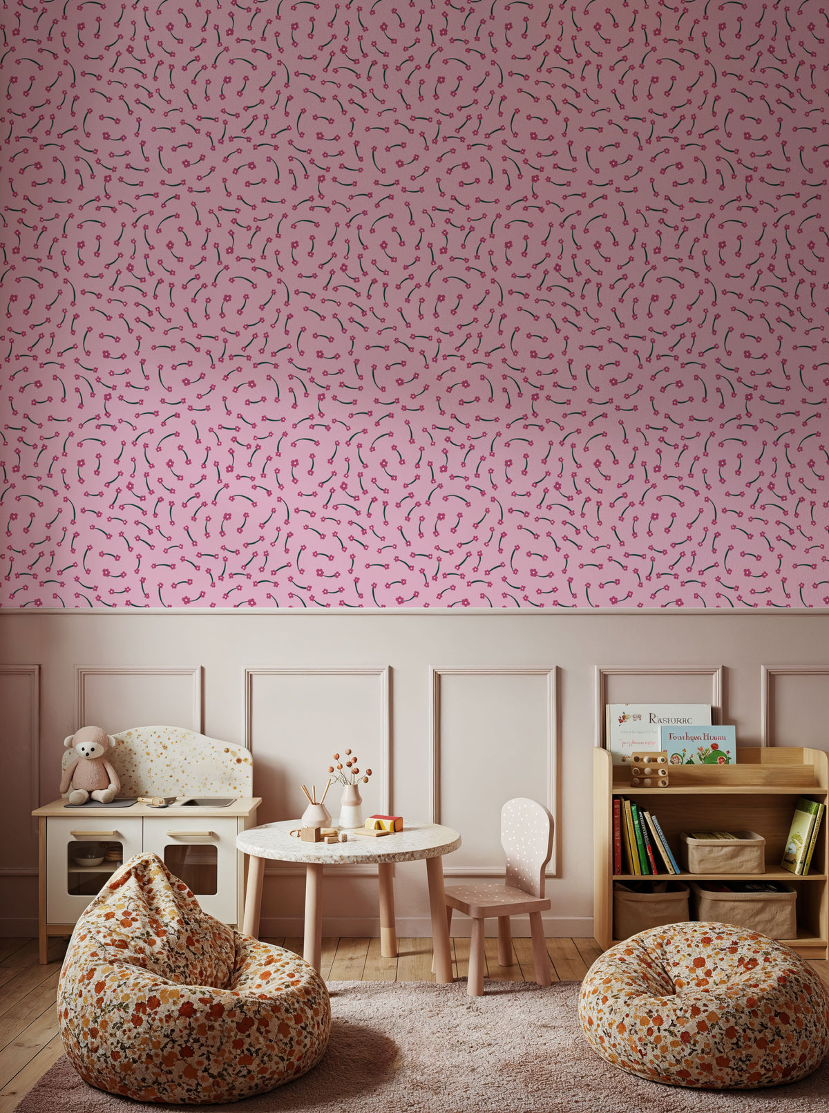 Floral Connection Mural Wallpaper - room preview 02