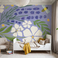 Lavender Garden III Purple Mural Wallpaper - room preview 02