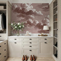 Intaglio Clouds, Chocolate Mural Wallpaper - room preview 02