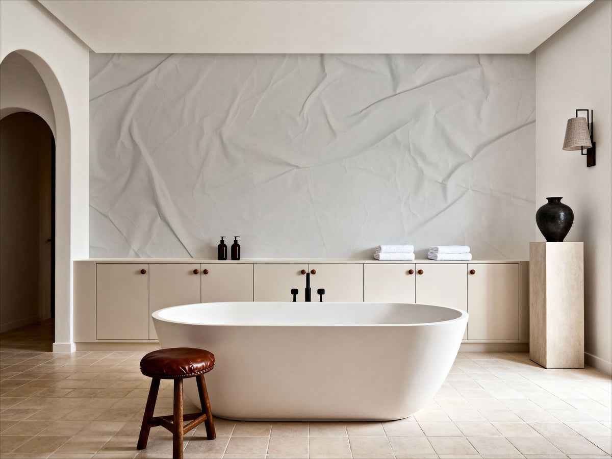 Crumpled Paper Mural Wallpaper - room preview 02