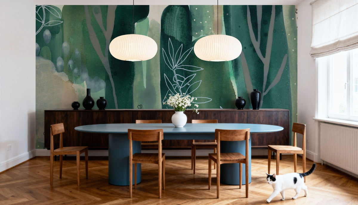 Hidden Foliage Mural Wallpaper - room preview 02
