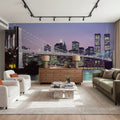 Illuminated Bridge Mural Wallpaper - room preview 02