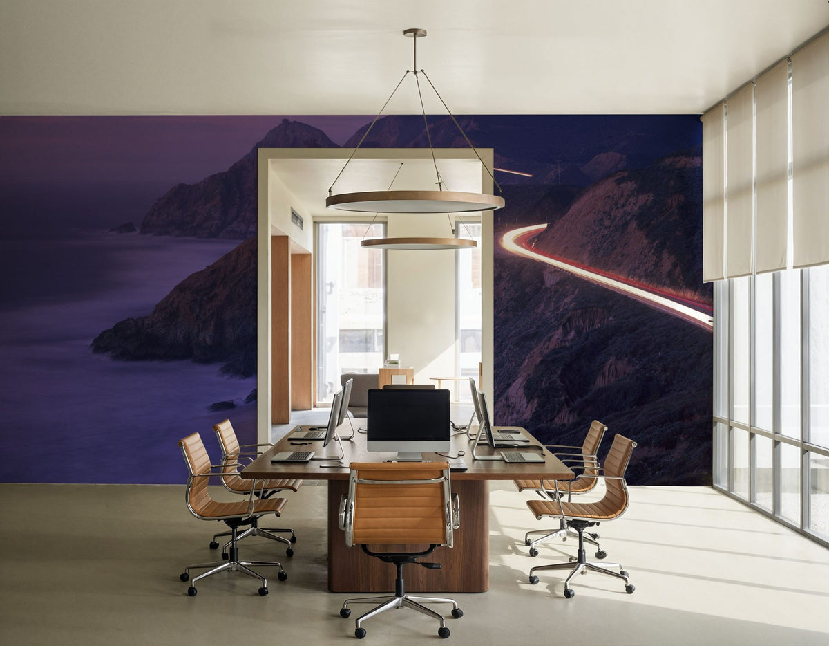 Twilight Coastal Voyage Mural Wallpaper - room preview 02