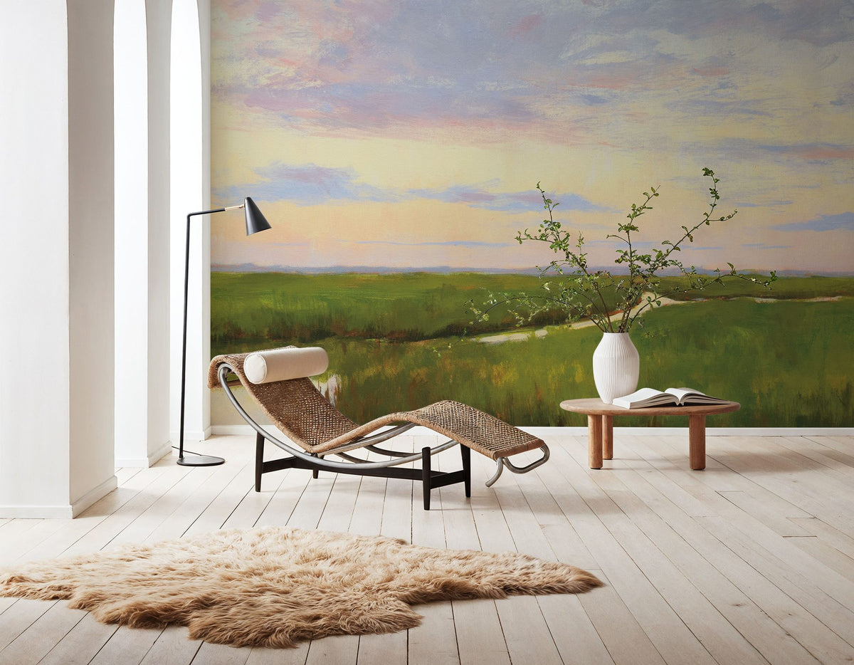 Brilliant Marsh Sunset Mural Wallpaper - room preview 02