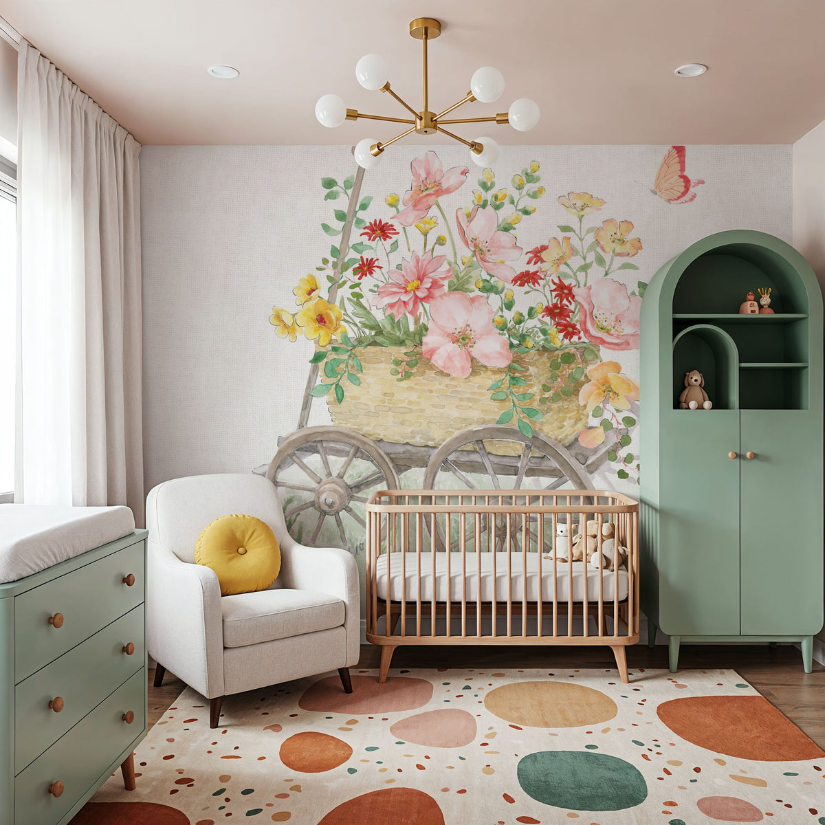 Soft Meadow X Mural Wallpaper - room preview 02