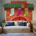 Christmas Stockings Mural Wallpaper - room preview 02