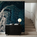 Marbled Paper, Dark Mural Wallpaper - room preview 02