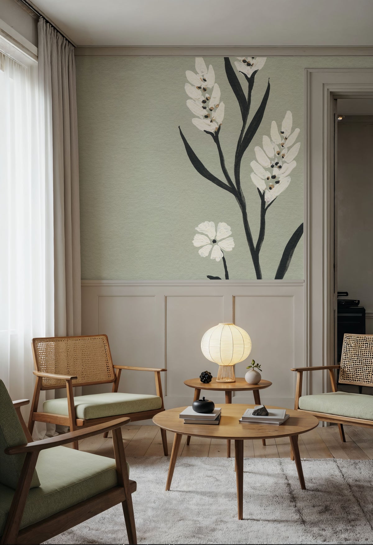 Petite Floral III Mural Wallpaper - room preview 02