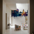 Nashik India Skyline Blue & Bronze Mural Wallpaper - room preview 02