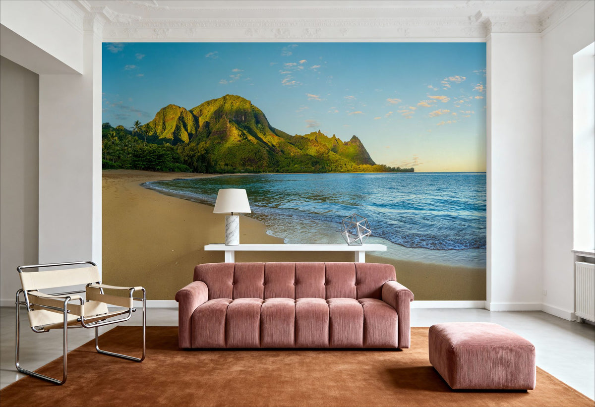 Early Beach Morning Mural Wallpaper - room preview 02