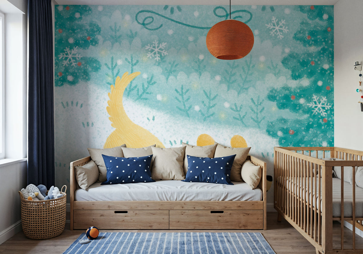Festive Paws III Mural Wallpaper - room preview 02