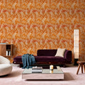 Harvest Sprig Orange Mural Wallpaper - room preview 02