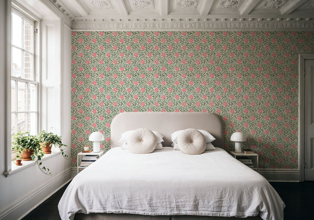 Authentique, Rose Pink Mural Wallpaper - room preview 02